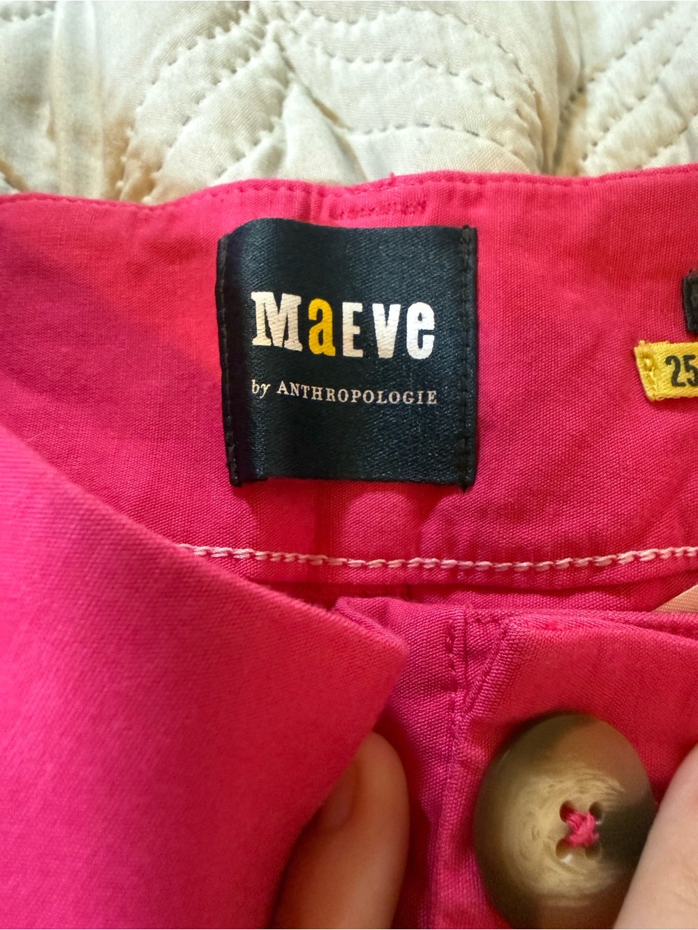 Maeve Anthropologie Colette Pink Wide Leg Ankle Pants Womens 25 - Picture 3 of 12